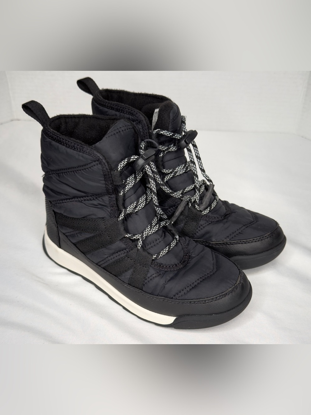 SOREL Whitney II Short Lace Waterproof Black Boots Size 3 Youth